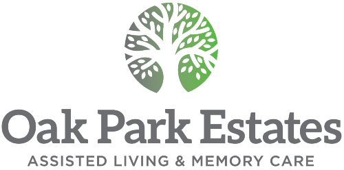 Oak Park Estates Assisted Living and Memory Care Family Owned and Operated logo stacked